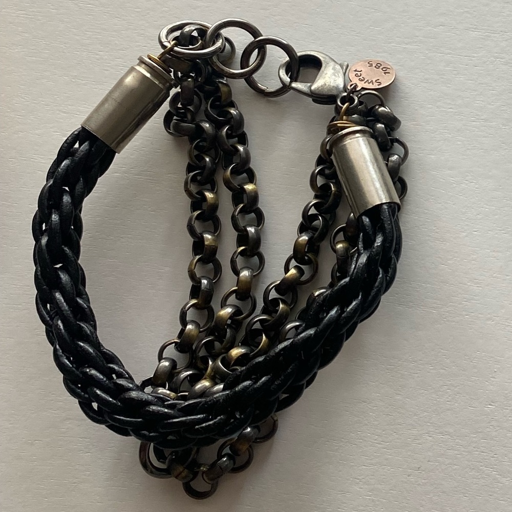 Black Leather Bracelet - Picture 4 of 4